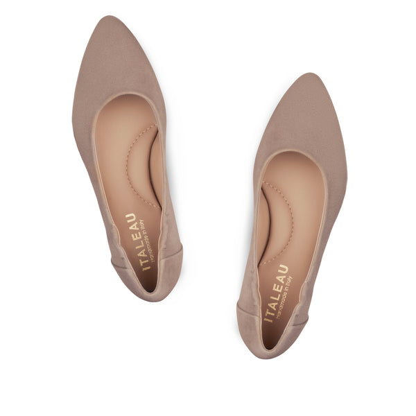 Taupe ballet flats outlet