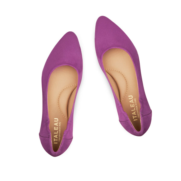 Purple suede flats online