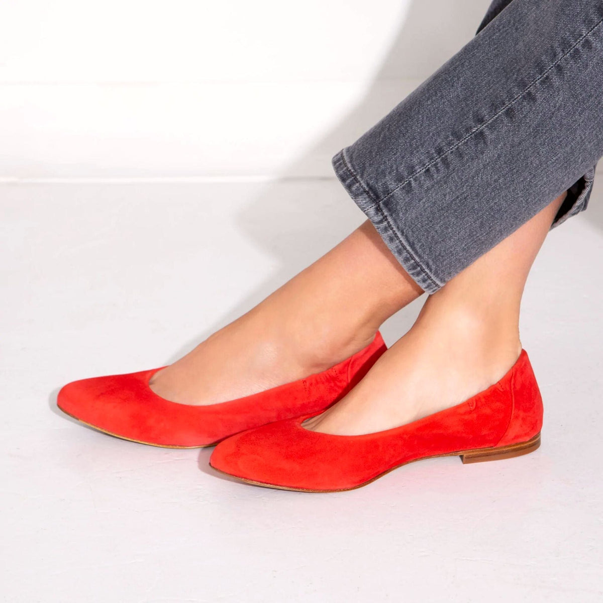 Mara Suede Ballet Flat Extended Sizes