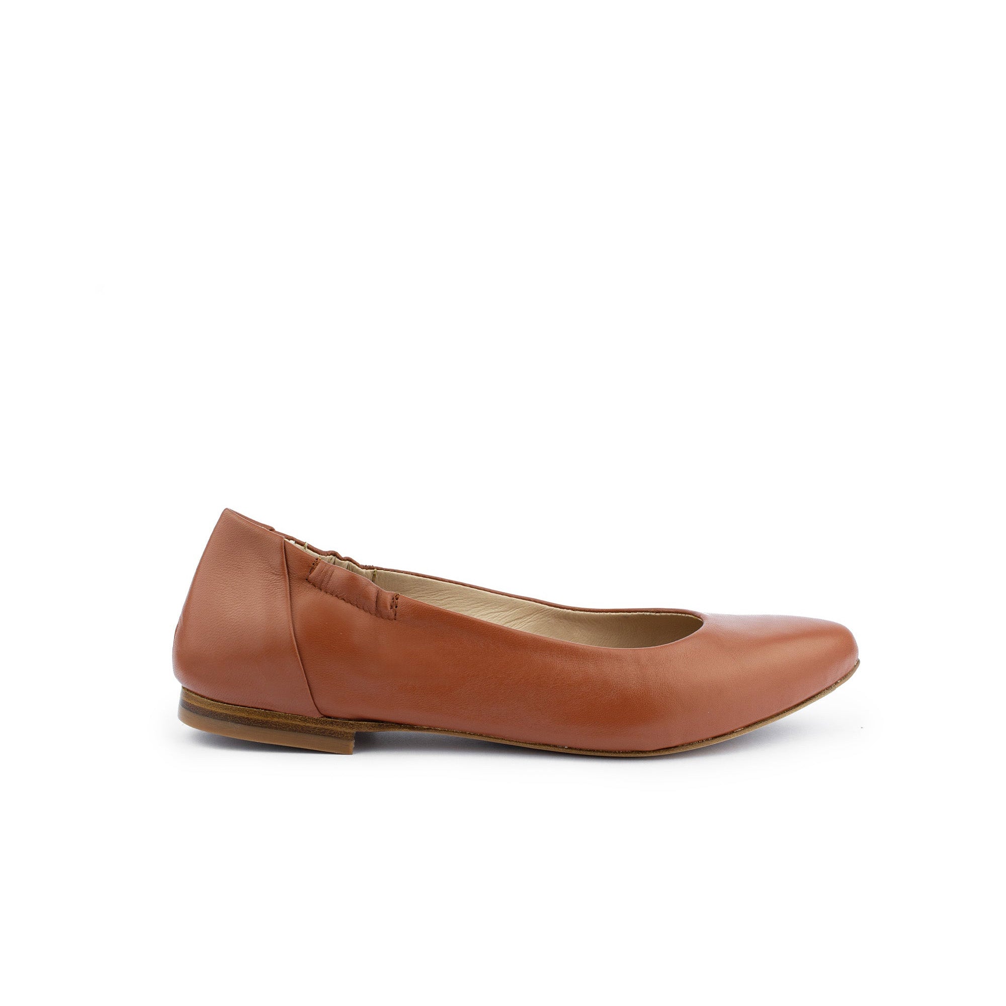 Tan leather flat shoes Clearance