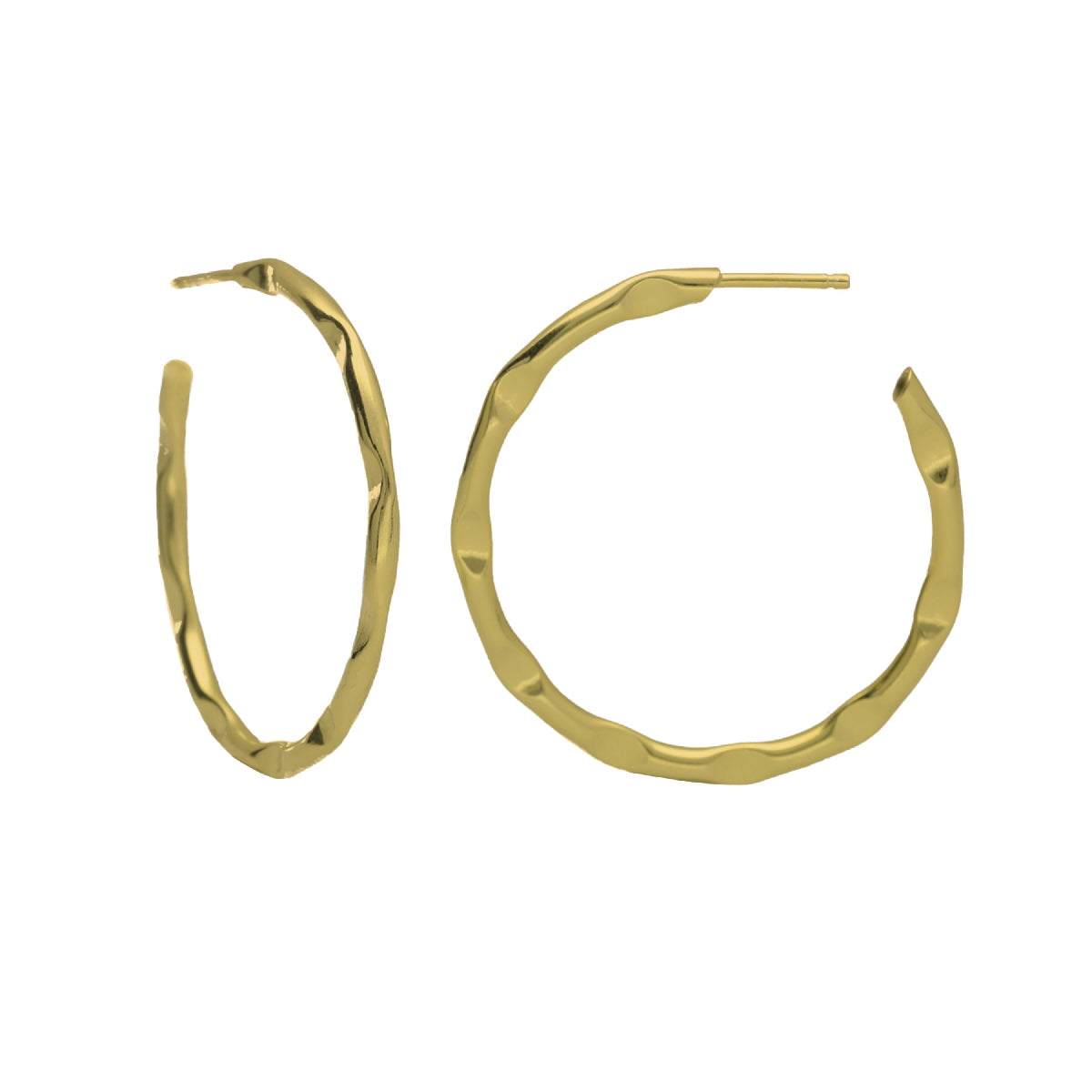 18K Gold-Plate Thin Hoop Earrings