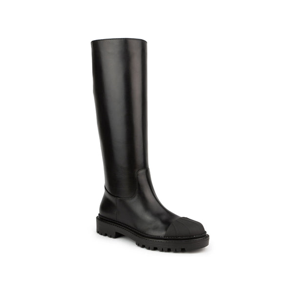 Jak Waterproof Boots | Women’s Italian Leather Tall Boots in ‘Black ...