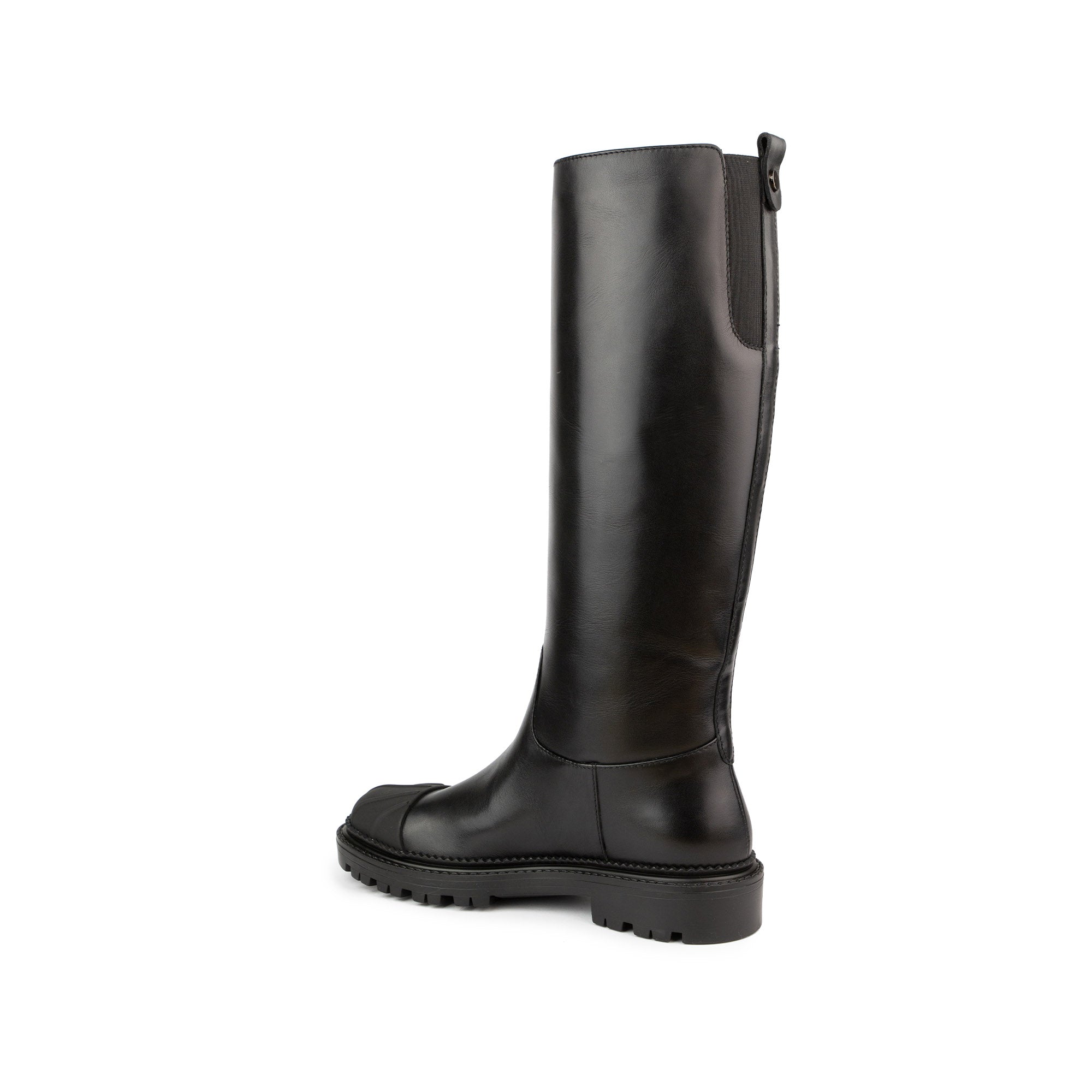 Jak Waterproof Boots | Women’s Italian Leather Tall Boots in ‘Black ...
