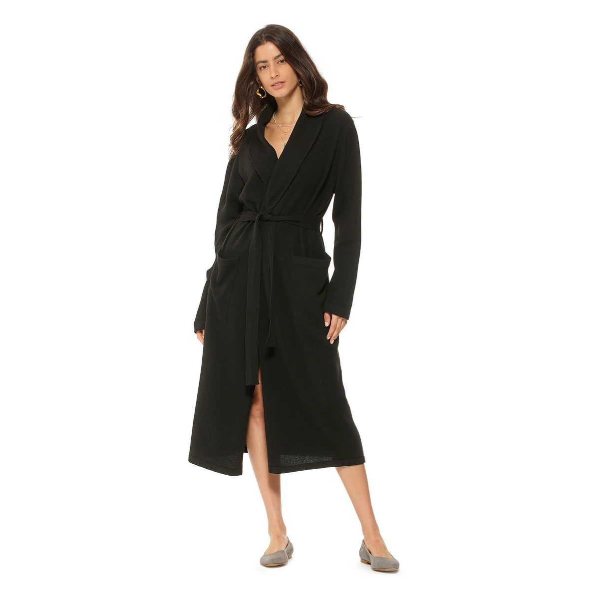 Women's Pure Cashmere Knit Robe