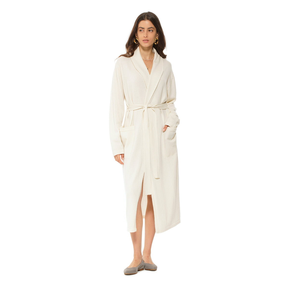 Women's Pure Cashmere Knit Robe