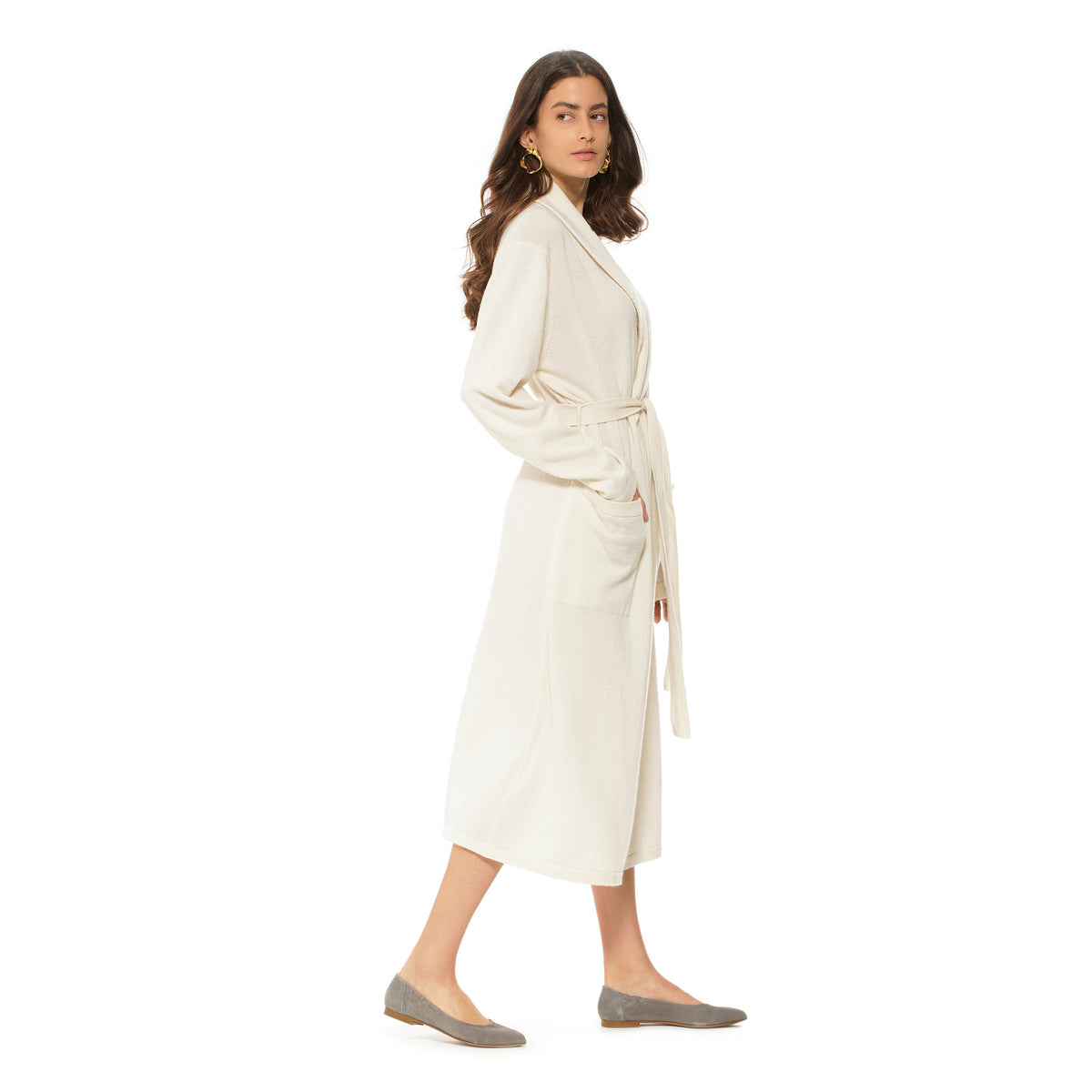 Women&#39;s Pure Cashmere Knit Robe