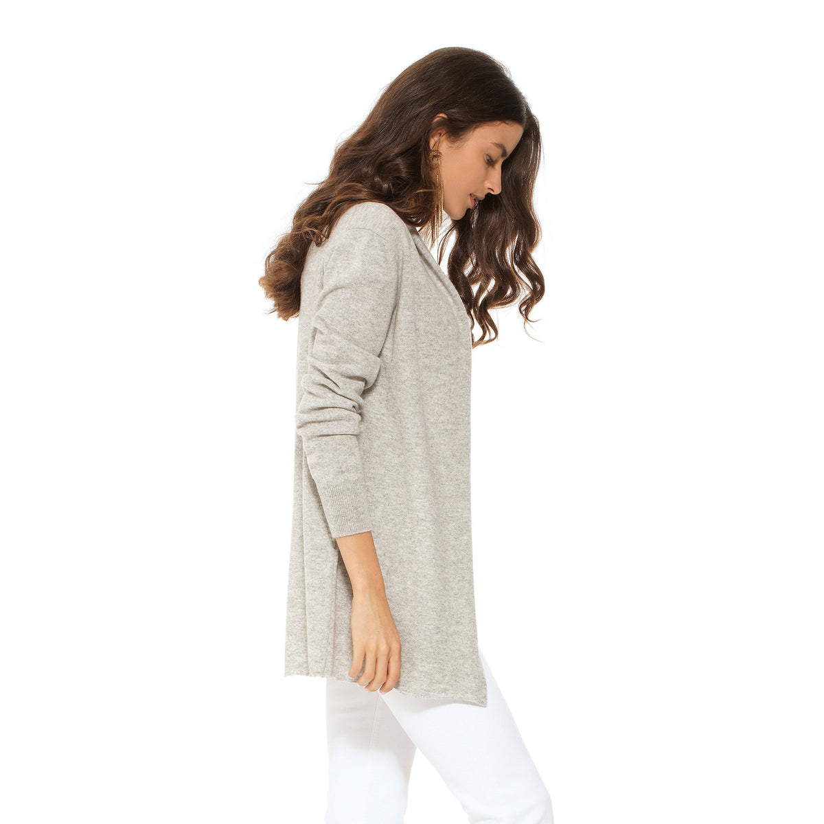 Women's Pure Cashmere Open Front Cardigan