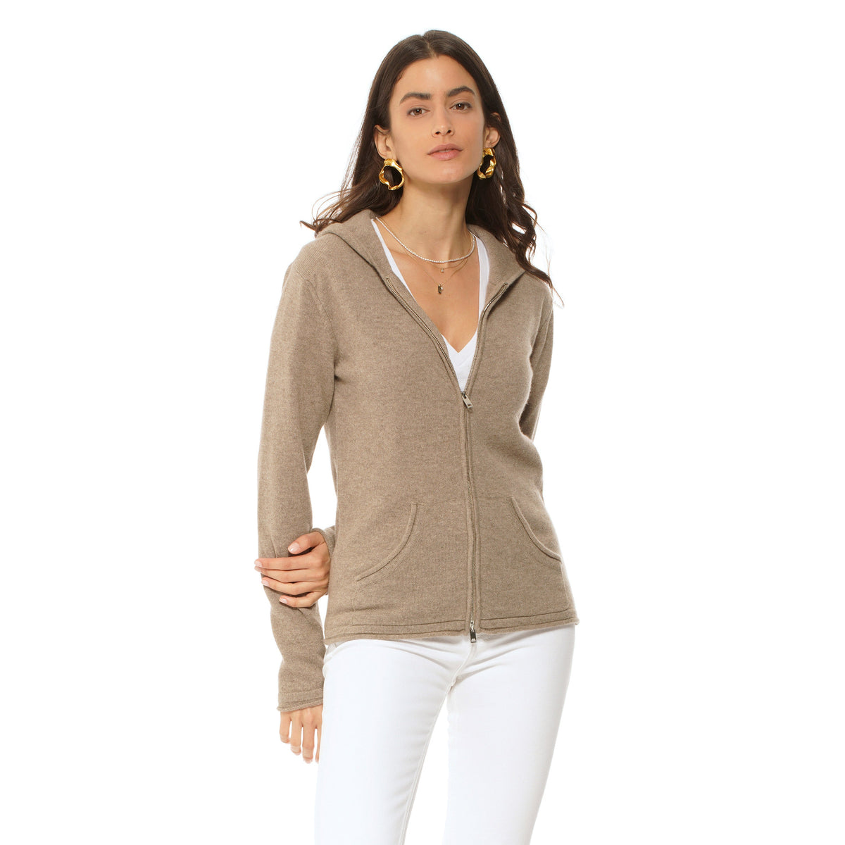 Women's Pure Cashmere Hoodie Sweater