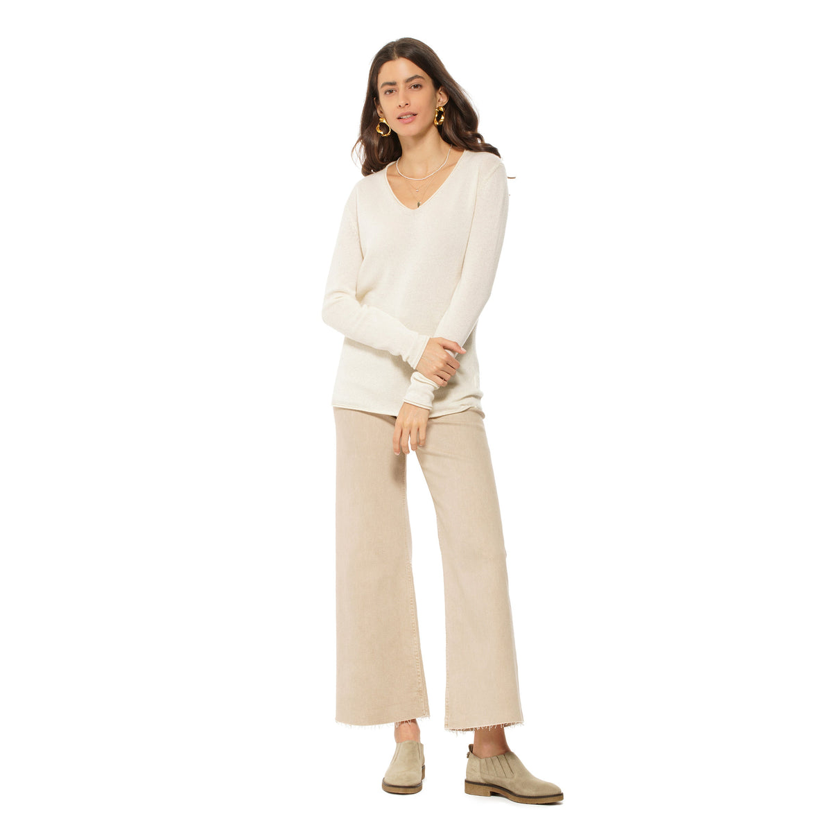 Women's Ultra-Light Cashmere V-Neck Sweater