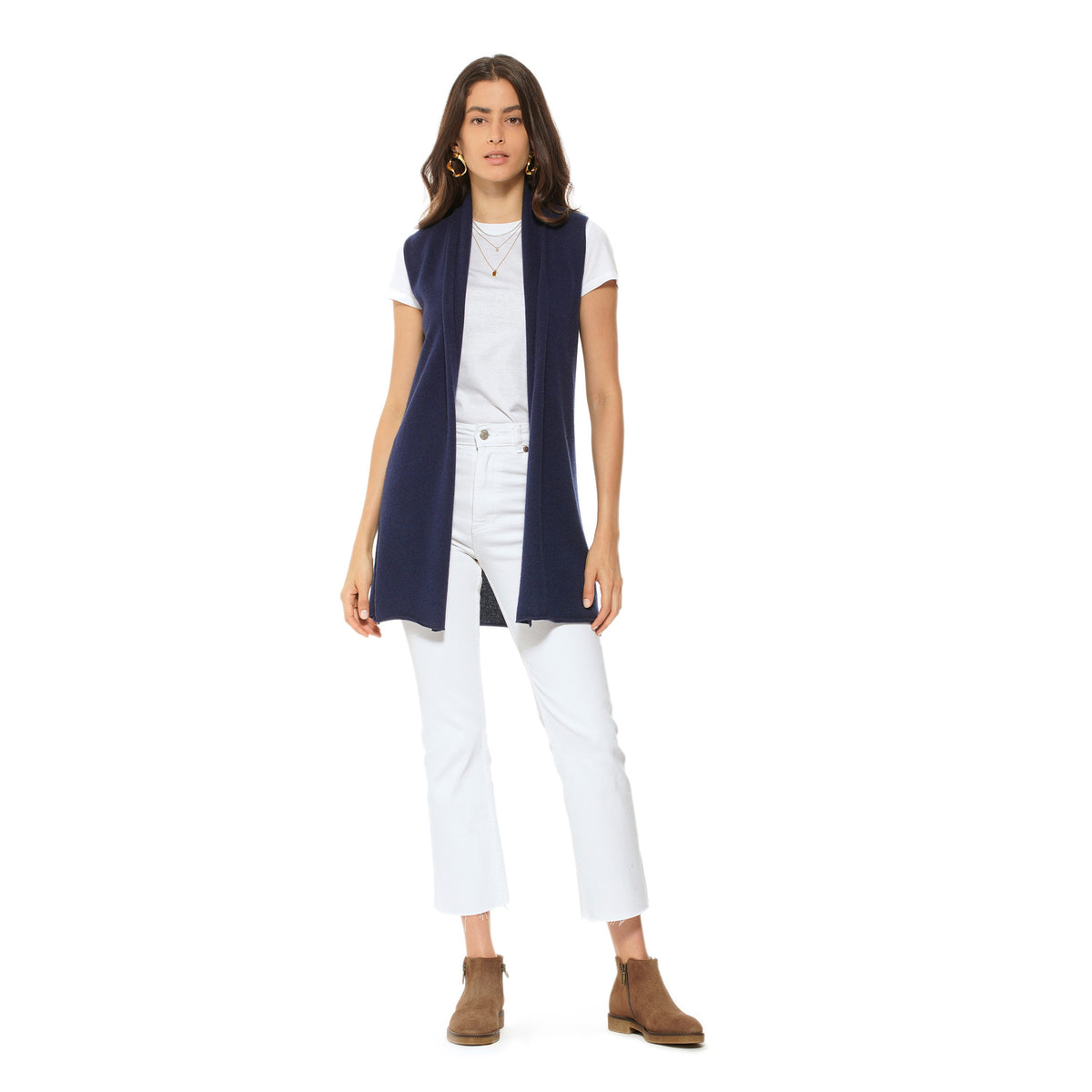 Women's Pure Cashmere Sleeveless Cardigan