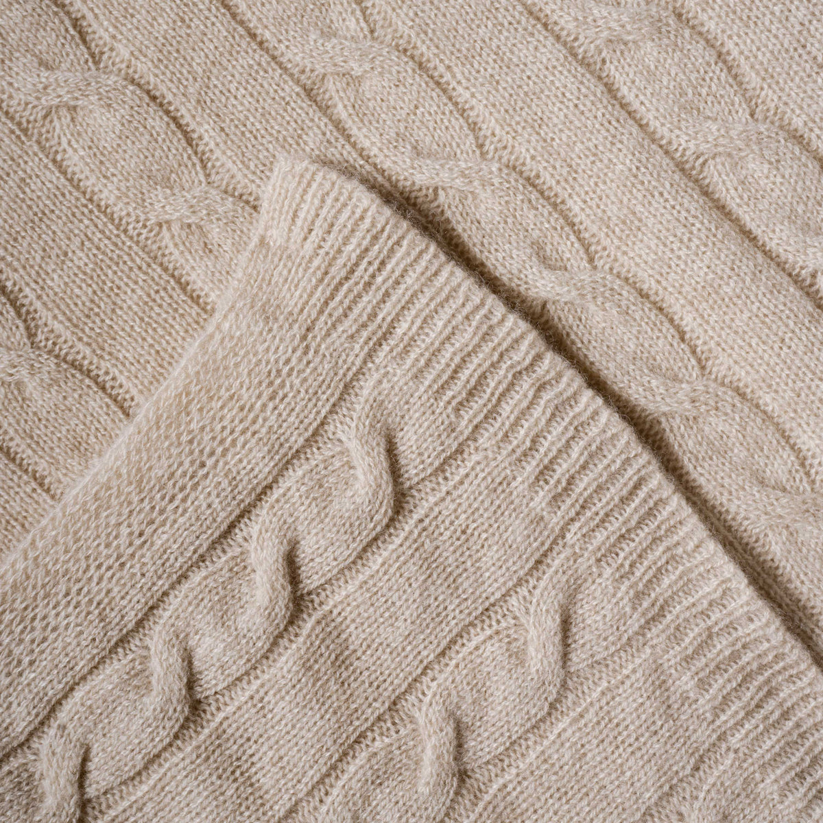 Pure Cashmere Cable Knit Poncho