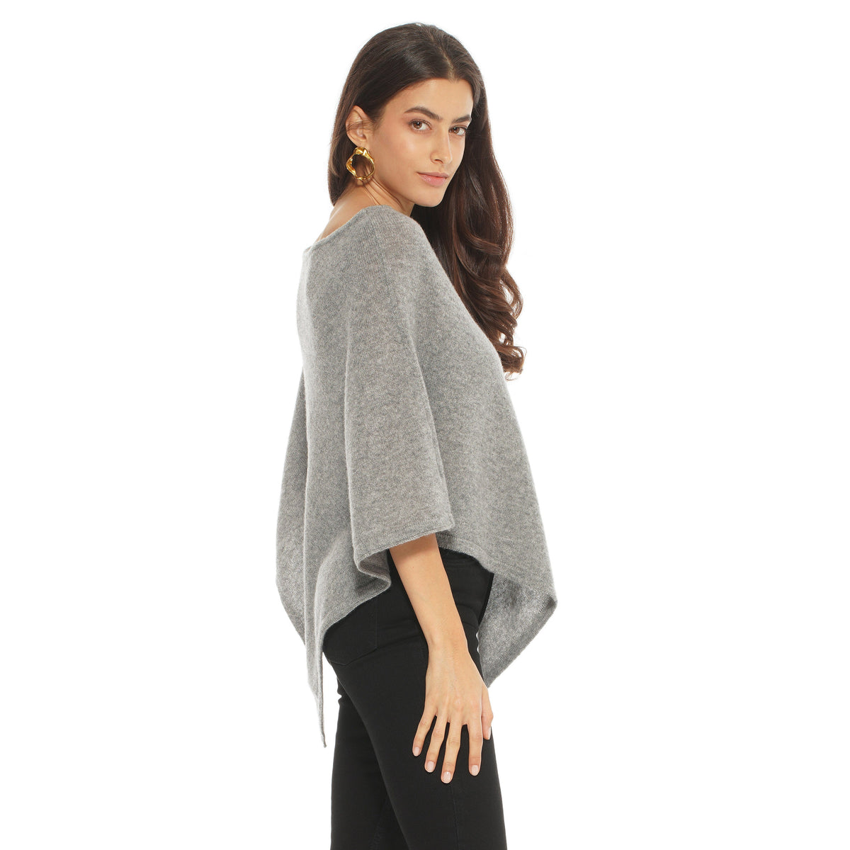 Pure Cashmere Caplet Poncho