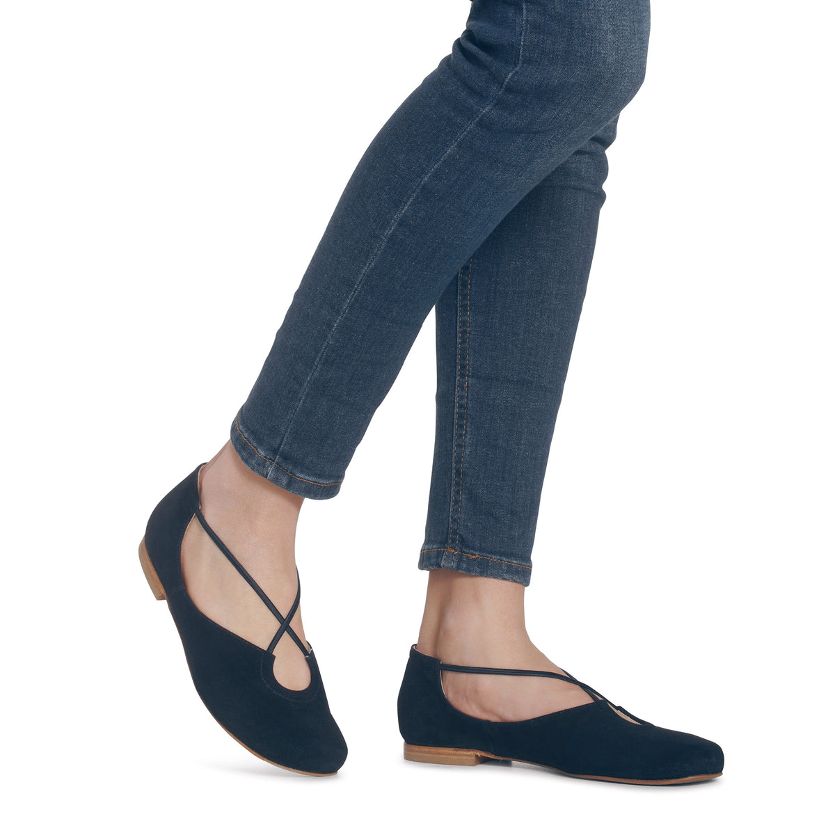 Bria Flexlite Flats Darkest Blue