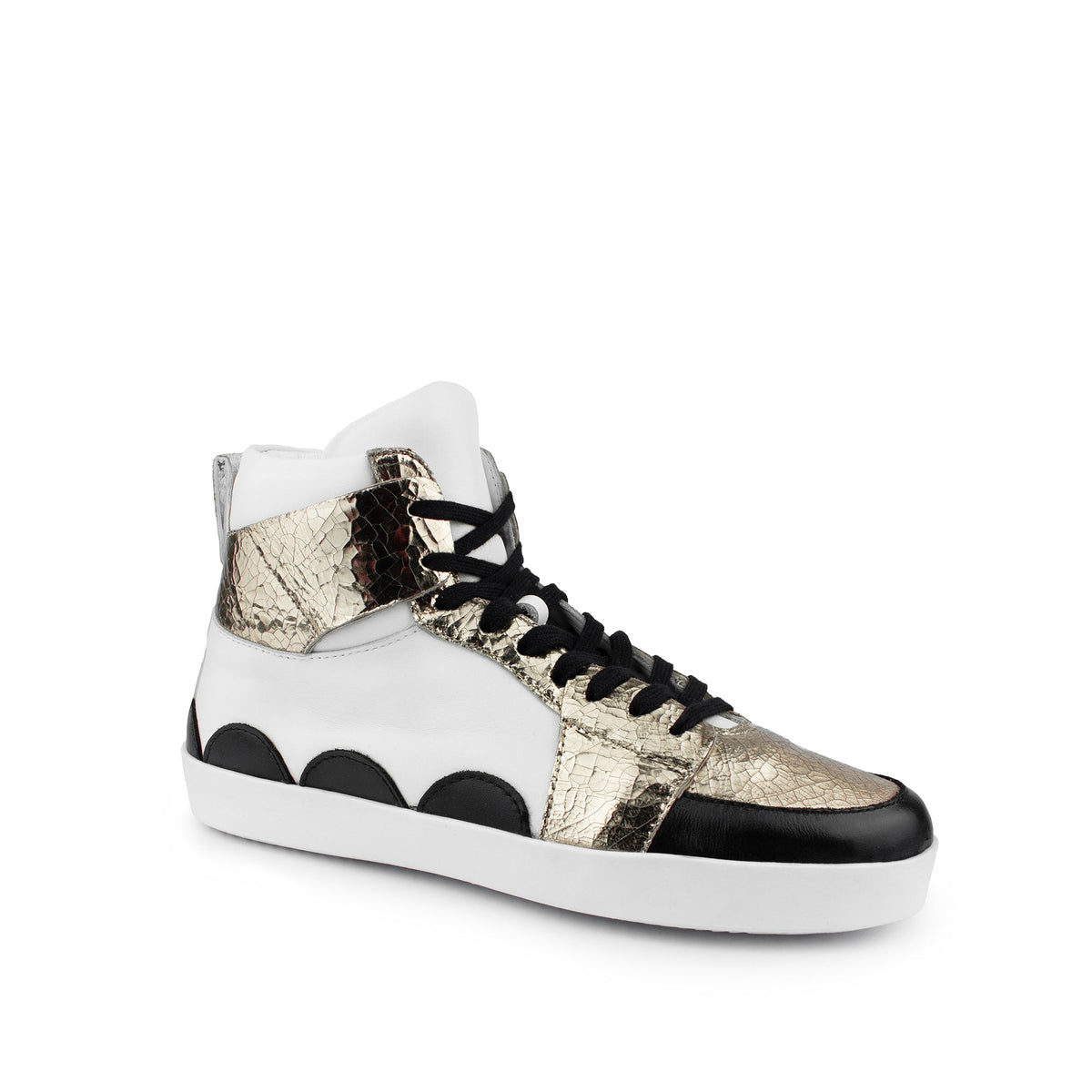 Hi Top Sneaker White Gold - Last Chance