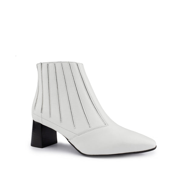 Jane Ankle Boots | Women’s Italian Leather Booties in 'Bianco ...